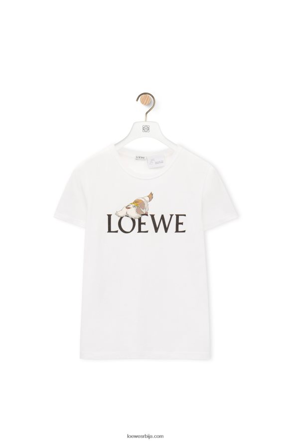 Loewe Жене Хеен мајица од памука бео HJTY833