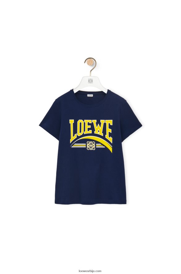 Loewe Жене мајица од памука тамно плави HJTY837