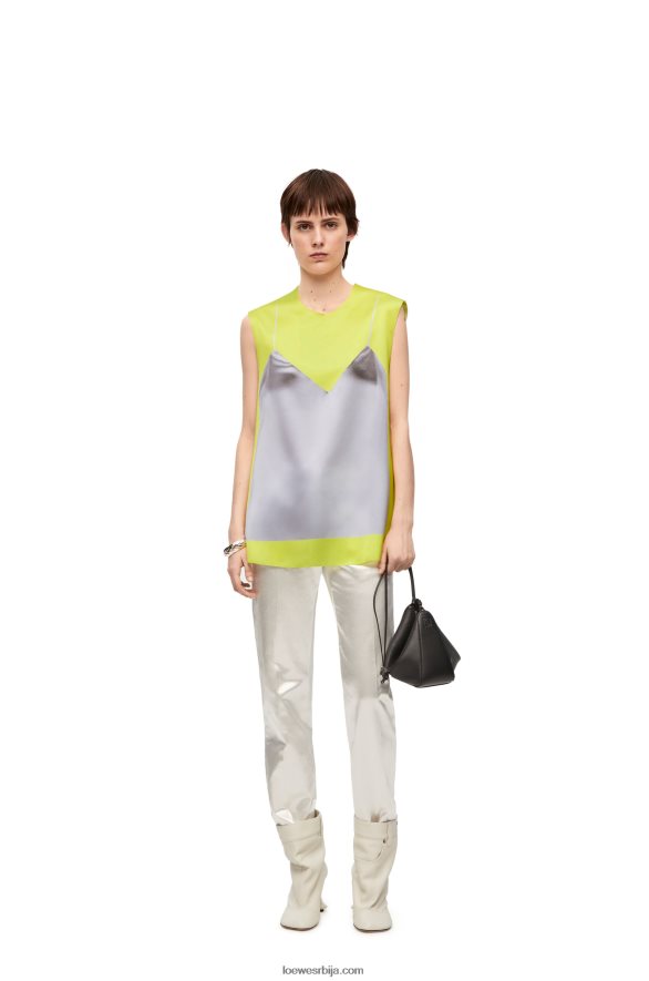 Loewe Жене врх од техничког сатена жуто/сиво HJTY853