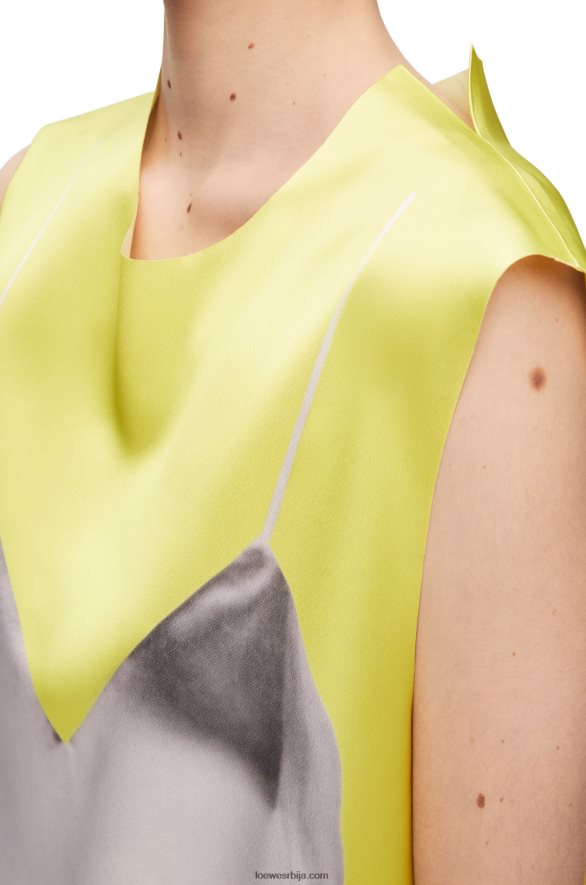 Loewe Жене врх од техничког сатена жуто/сиво HJTY853