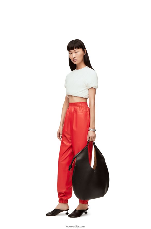 Loewe Жене еластичне панталоне од напе црвена HJTY1108