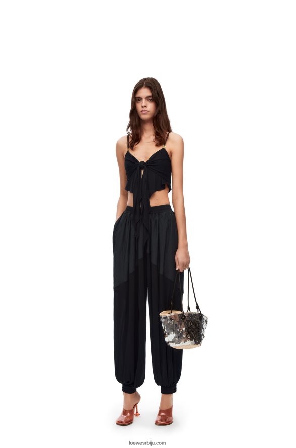 Loewe Жене двослојни врх од вискозе црн HJTY872