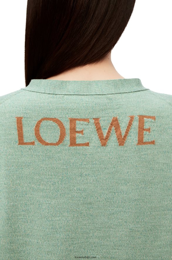 Loewe Жене Хеен кардиган од вуне аниса зелено HJTY1027