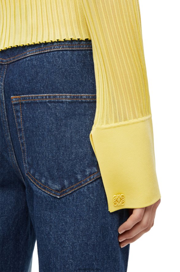 Loewe Жене кардиган од вискозе киселина жута HJTY849