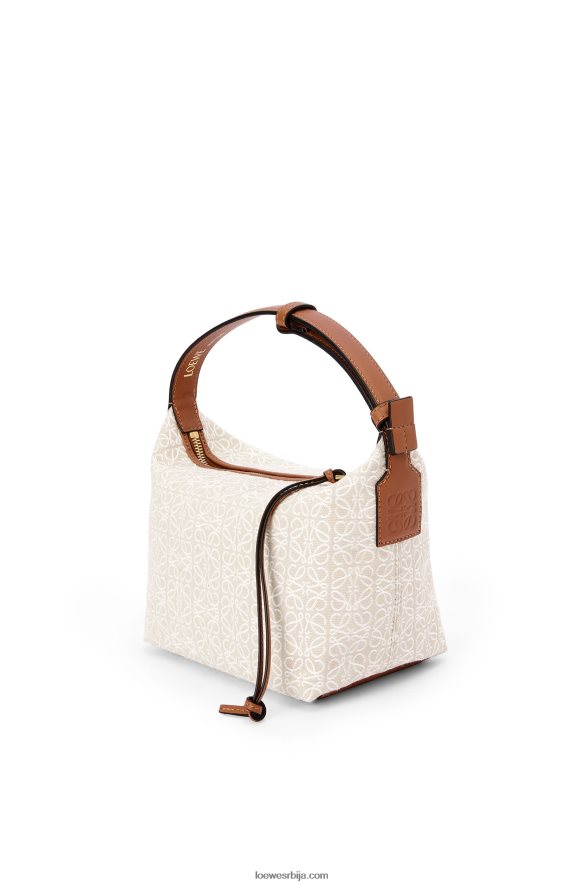 Loewe Жене мала куби торба од анаграм жакарда и телеће коже екру/тан HJTY463