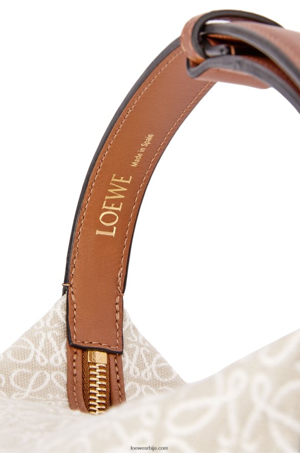 Loewe Жене мала куби торба од анаграм жакарда и телеће коже екру/тан HJTY463