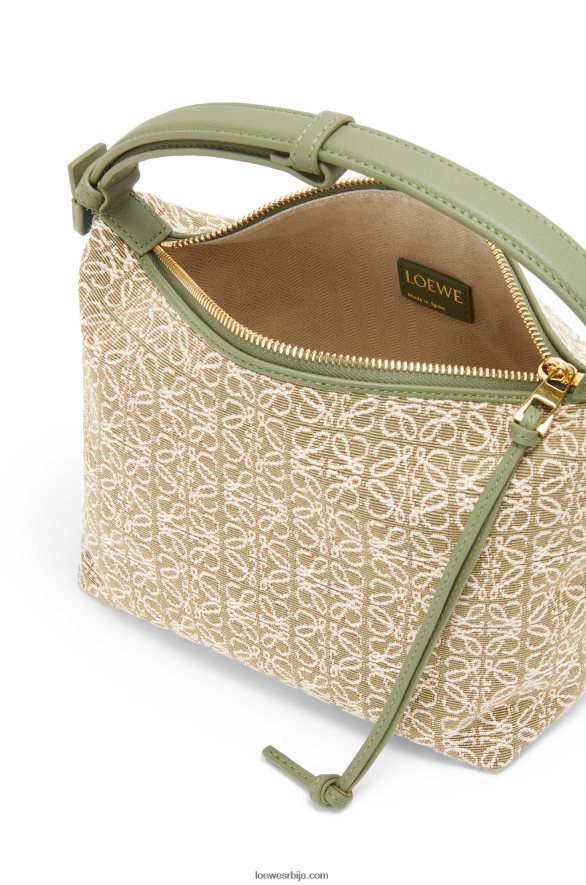 Loewe Жене мала куби торба од анаграм жакарда и телеће коже зелено/авокадо зелено HJTY485