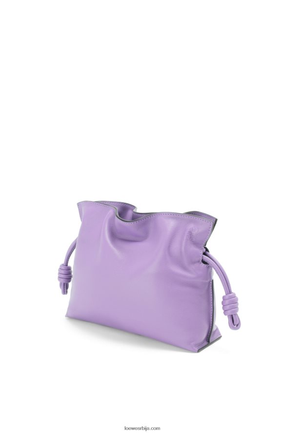 Loewe Жене мини фламенко квачило од напа телеће коже светло љубичаста HJTY204