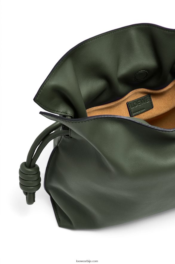 Loewe Жене фламенко квачило од напа телеће коже винтаге каки HJTY428