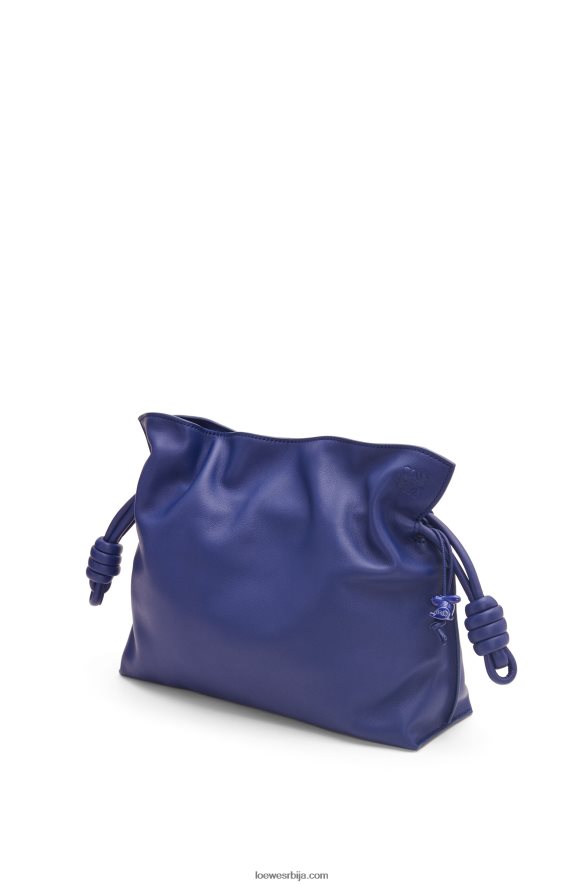 Loewe Жене фламенко квачило од напа телеће коже дубока љубичаста глазура HJTY529