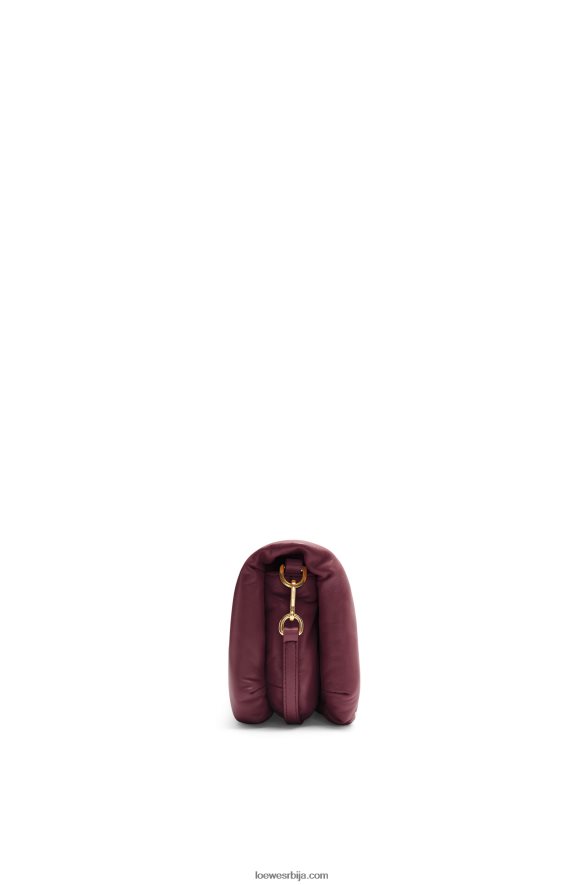 Loewe Жене мини пуффер гоиа торба од сјајне напа јагњеће коже бордо HJTY251