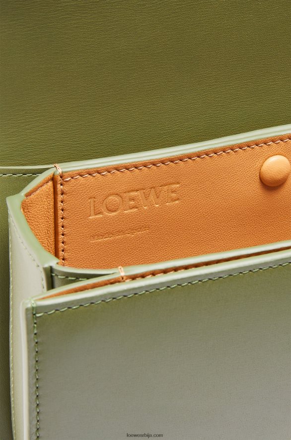 Loewe Жене мала гоја торба од свилене телеће коже зелени авокадо HJTY307