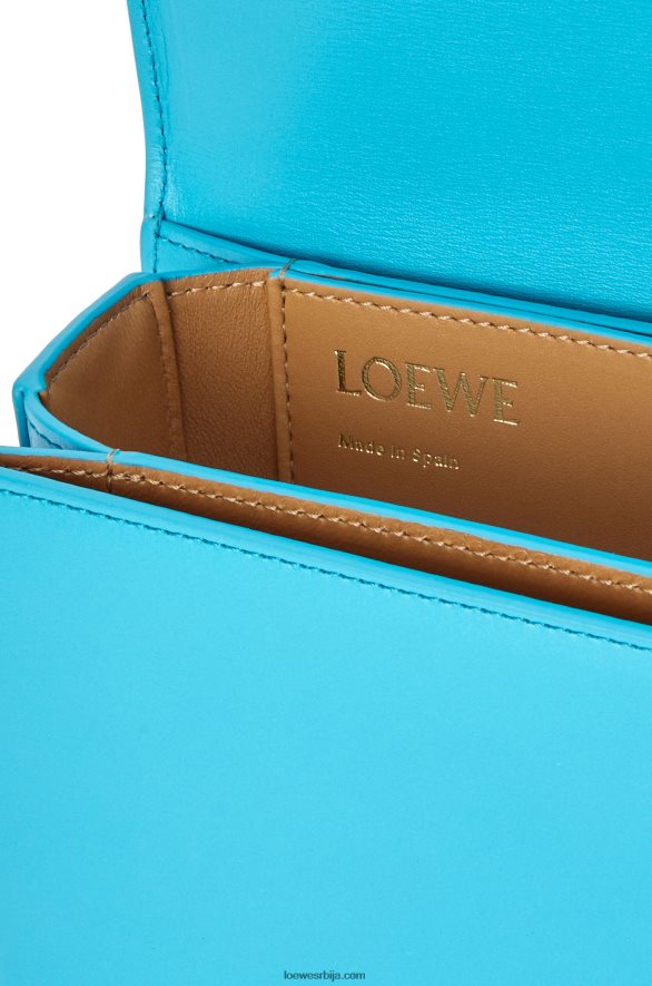 Loewe Жене мала гоја торба од свилене телеће коже цијан HJTY309