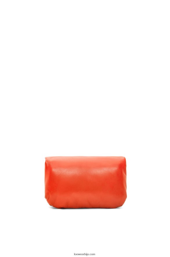 Loewe Жене мини пуффер гоиа торба од сјајне напа јагњеће коже излазак сунца наранџаста HJTY326