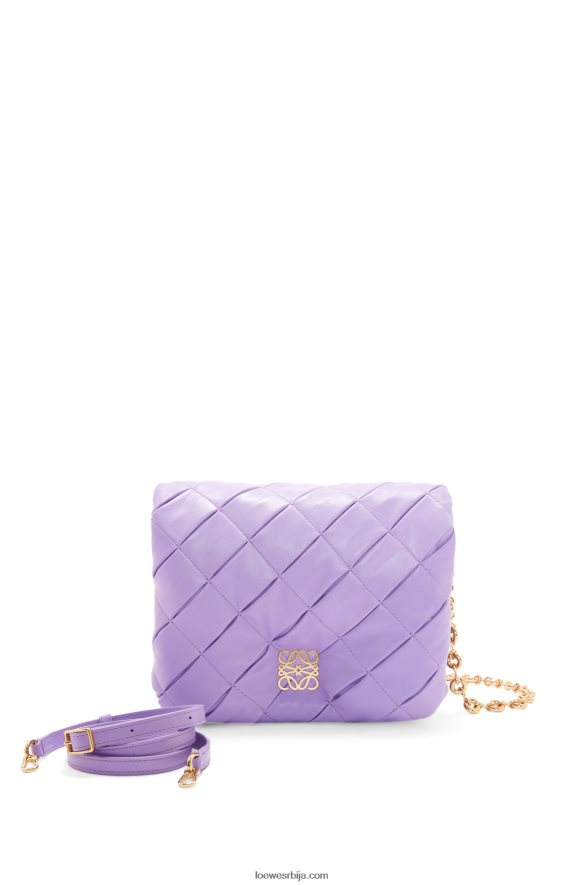 Loewe Жене пуффер гоиа у набраној сјајној напа јагњећој кожи светло љубичаста HJTY379