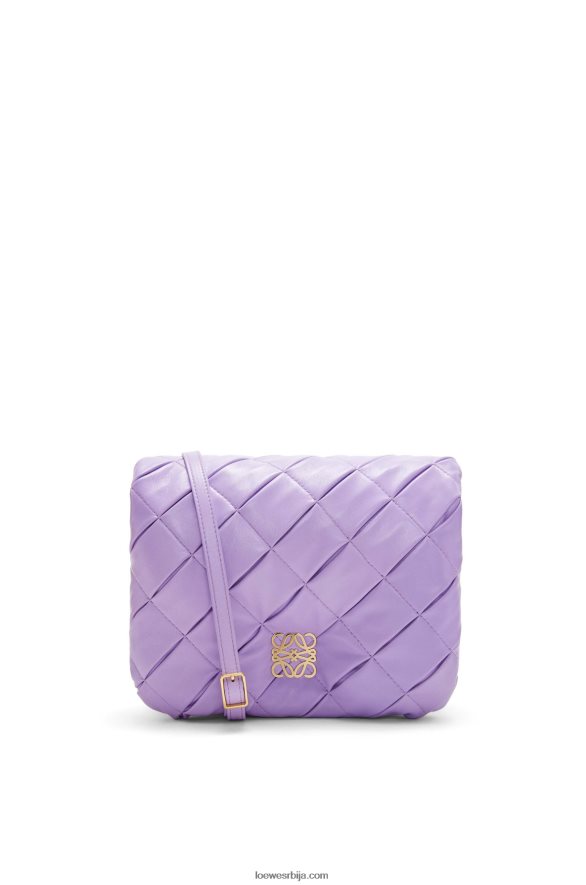 Loewe Жене пуффер гоиа у набраној сјајној напа јагњећој кожи светло љубичаста HJTY379