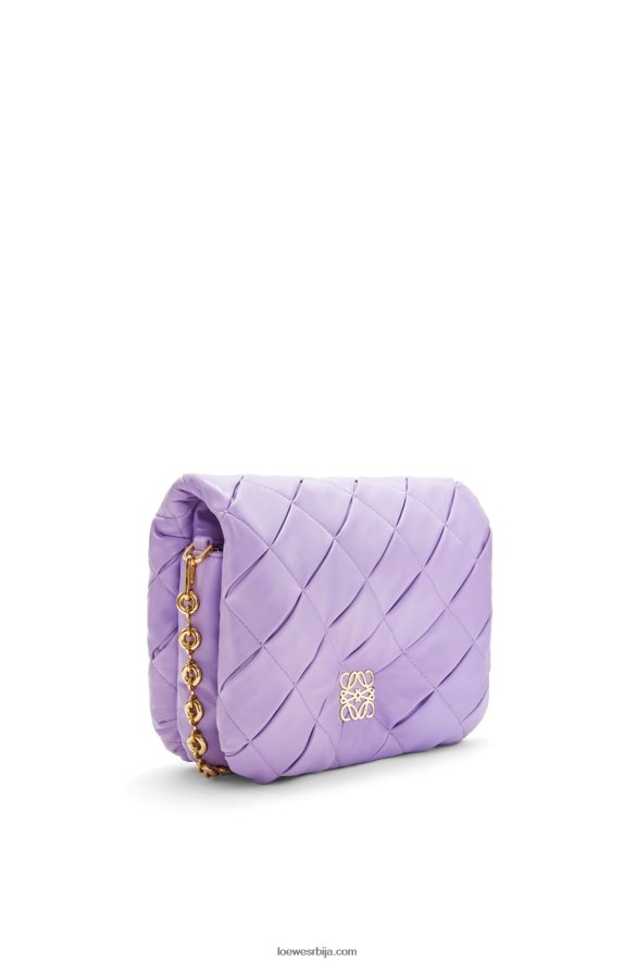 Loewe Жене пуффер гоиа у набраној сјајној напа јагњећој кожи светло љубичаста HJTY379