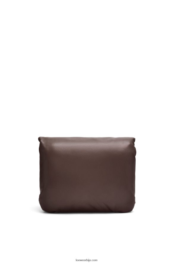 Loewe Жене пуффер гоиа торба од сјајне напа јагњеће коже тамна чоколада HJTY383