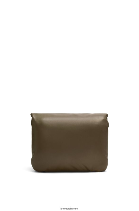 Loewe Жене пуффер гоиа торба од сјајне напа јагњеће коже тамно каки зелена HJTY465