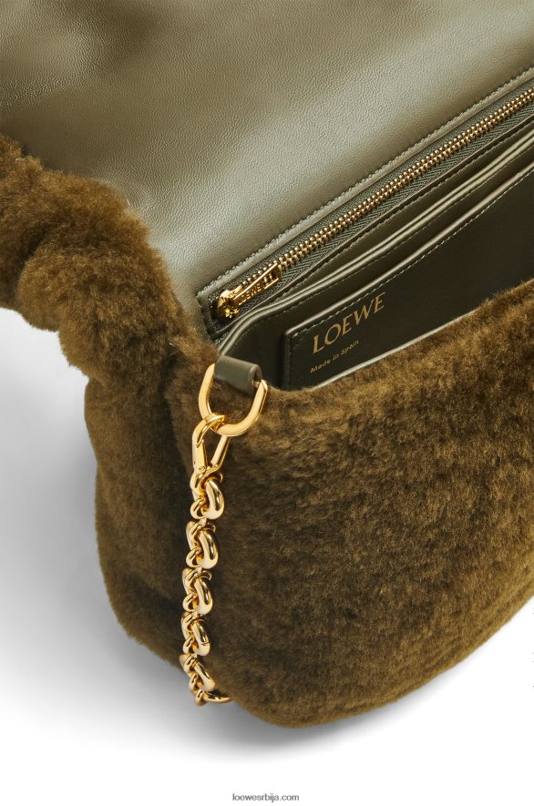 Loewe Жене пуффер гоиа баг од стриже каки зелена HJTY468