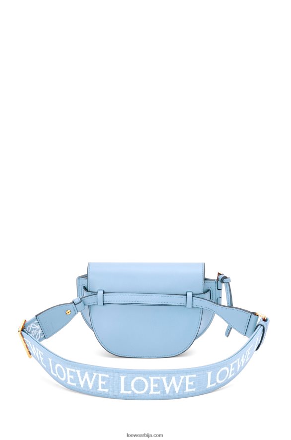 Loewe Жене мини гате дупла торба од меке телеће коже и жакарда прашњаво плаво HJTY194