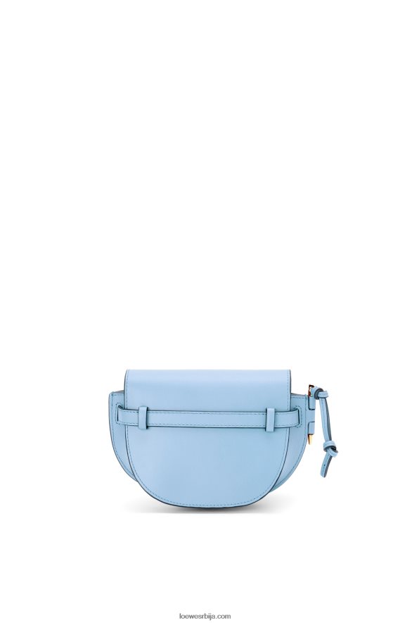 Loewe Жене мини гате дупла торба од меке телеће коже и жакарда прашњаво плаво HJTY194