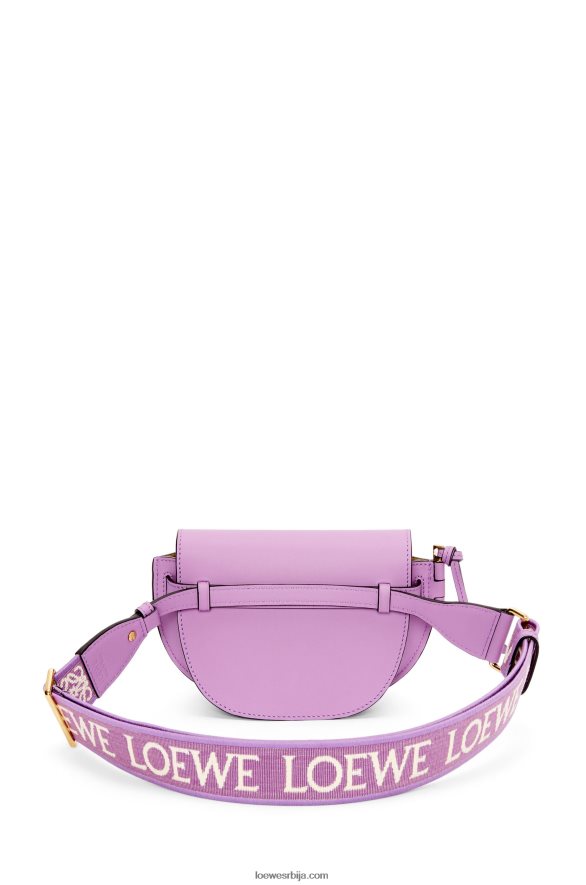 Loewe Жене мини гате дупла торба од меке телеће коже и жакарда гуимауве HJTY196