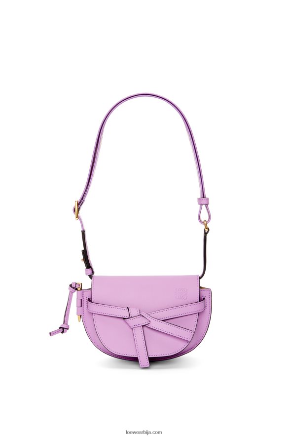 Loewe Жене мини гате дупла торба од меке телеће коже и жакарда гуимауве HJTY196