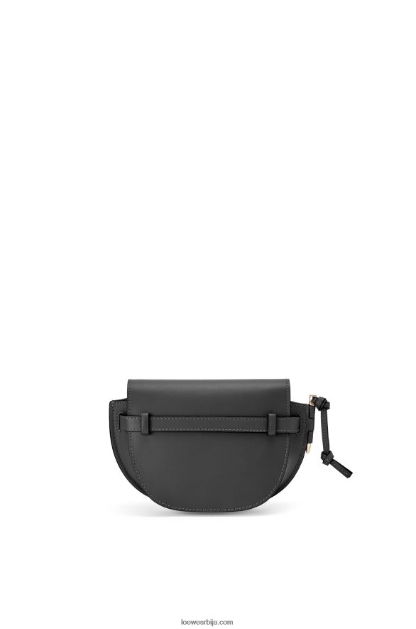 Loewe Жене мини гате дупла торба од меке телеће коже и жакарда црн HJTY197