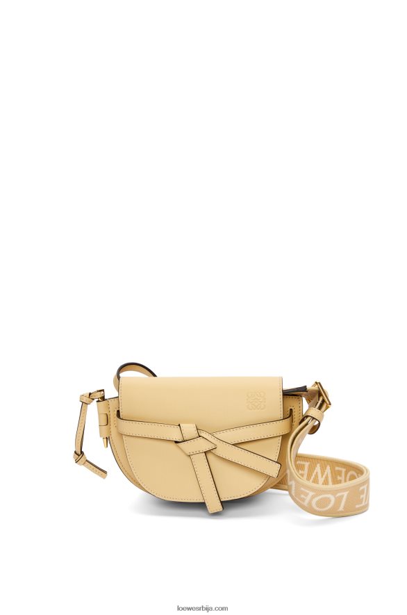 Loewe Жене мини гате дупла торба од меке телеће коже и жакарда маслац HJTY209
