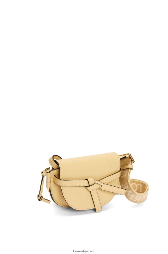 Loewe Жене мини гате дупла торба од меке телеће коже и жакарда маслац HJTY209