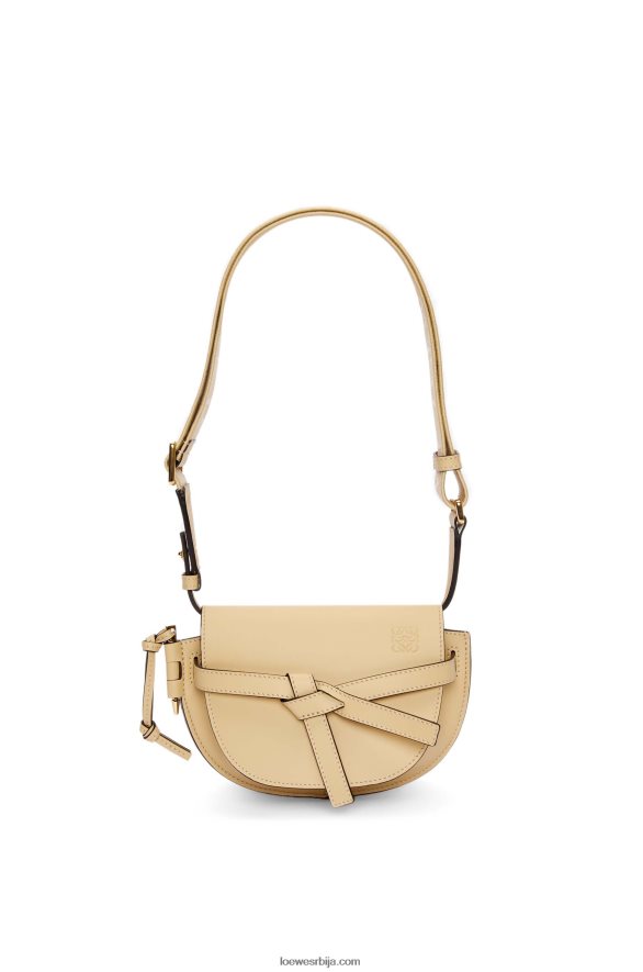 Loewe Жене мини гате дупла торба од меке телеће коже и жакарда маслац HJTY209