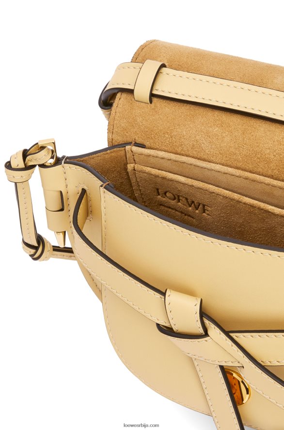 Loewe Жене мини гате дупла торба од меке телеће коже и жакарда маслац HJTY209