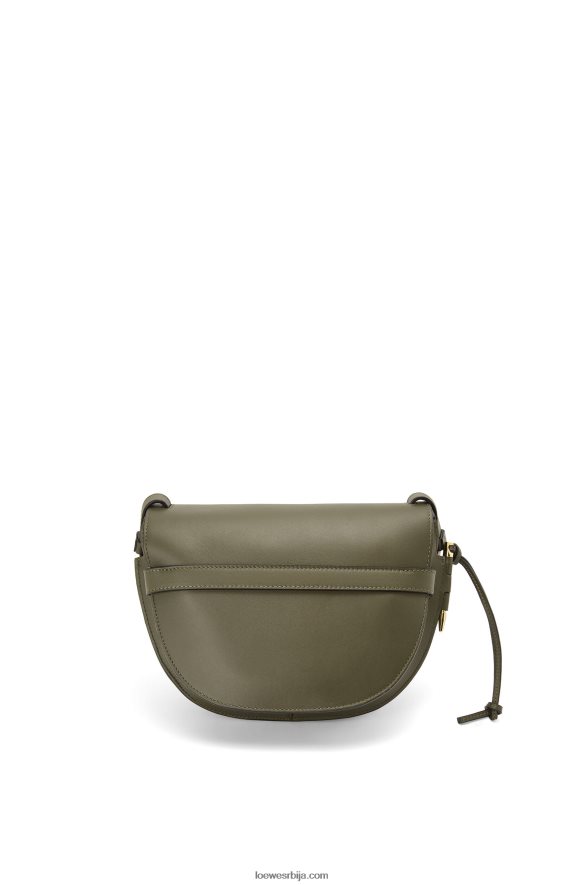 Loewe Жене мала капија торба од меке телеће коже и жакарда јесен зелена HJTY256