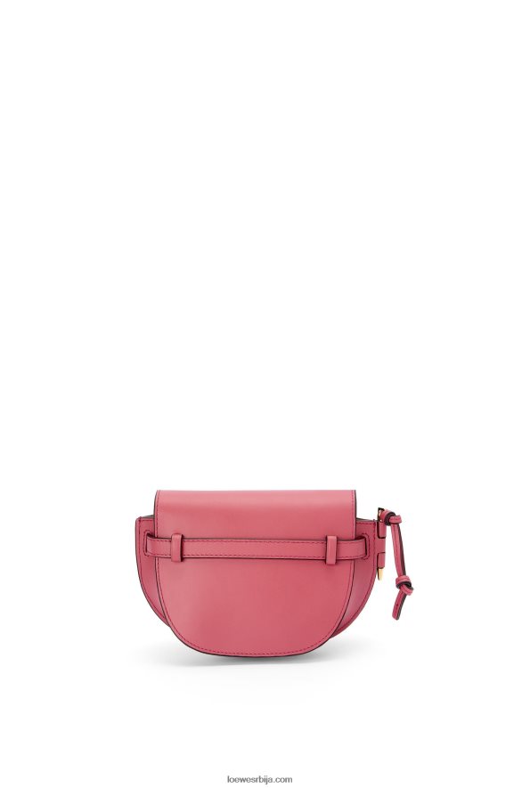 Loewe Жене мини гате дупла торба од меке телеће коже и жакарда плумросе HJTY265