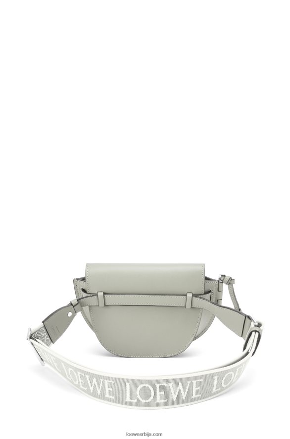 Loewe Жене мини гате дупла торба од меке телеће коже и жакарда пепељасто сива HJTY276