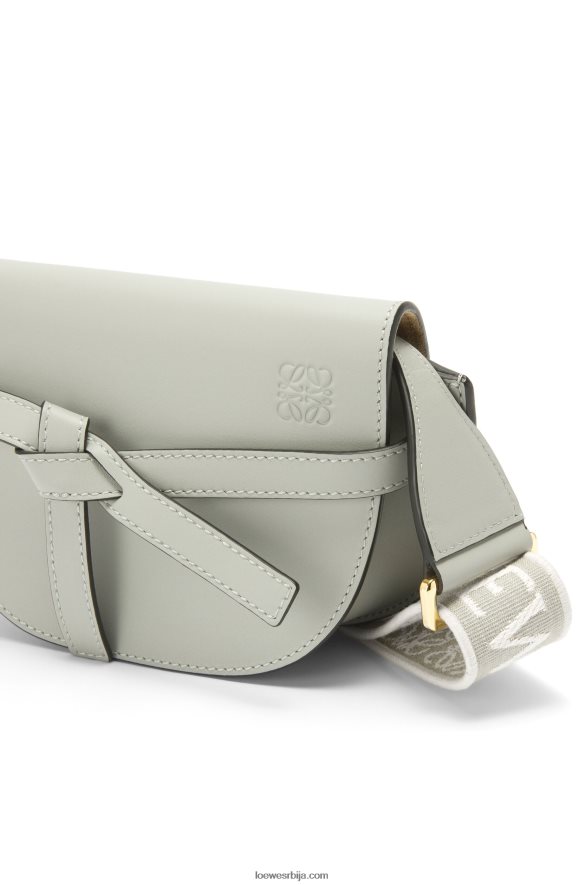 Loewe Жене мини гате дупла торба од меке телеће коже и жакарда пепељасто сива HJTY276