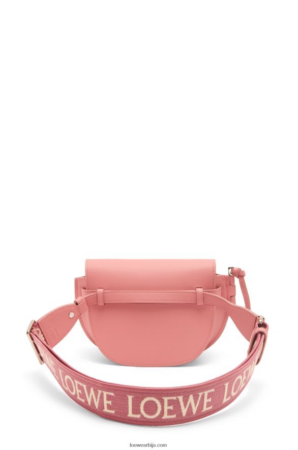 Loewe Жене мини гате дупла торба од меке телеће коже и жакарда цвет брескве HJTY554