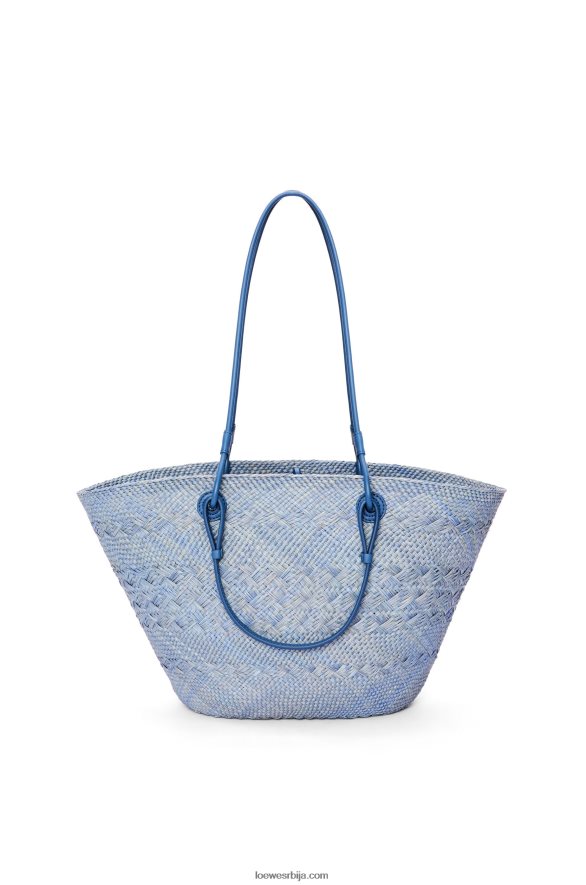 Loewe Жене анаграм корпа торба од ираца палме и телеће коже тексас плава HJTY1