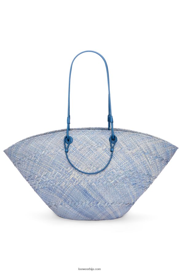 Loewe Жене велика анаграм корпа торба од ираца палме и телеће коже тексас плава HJTY2