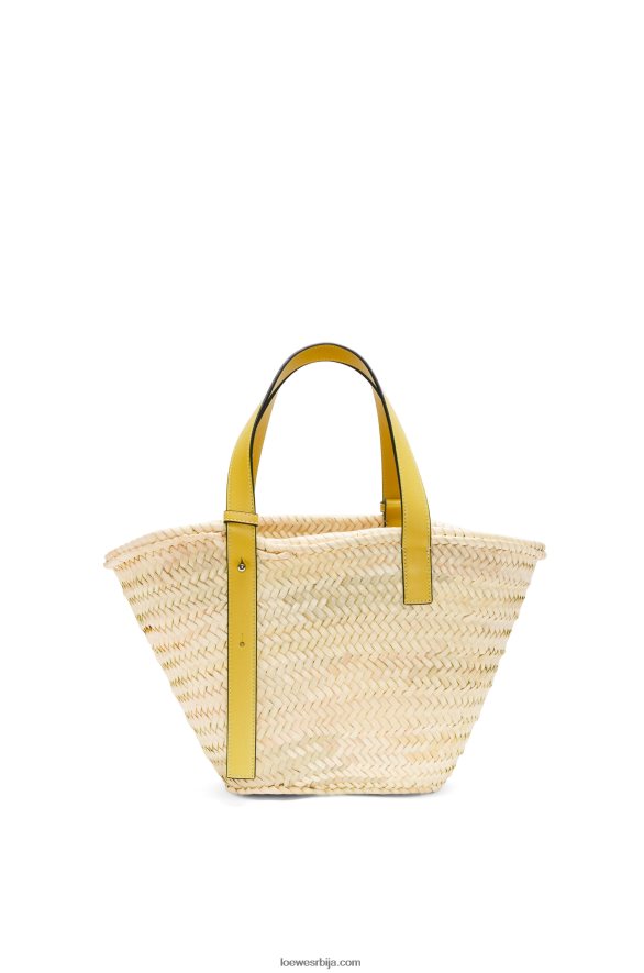 Loewe Жене корпа торба од палминог листа и телеће коже тамно жута HJTY51