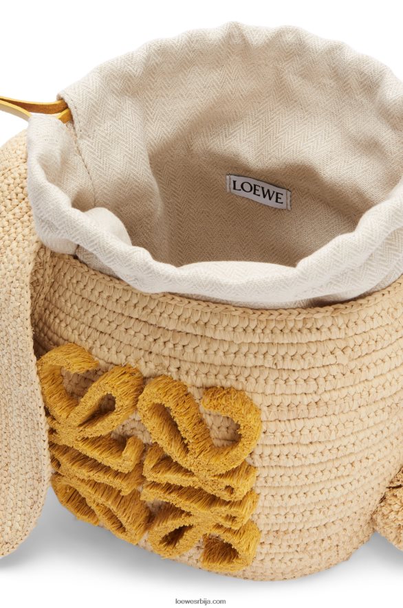 Loewe Жене канта за зеку од рафије и телеће коже природним HJTY98