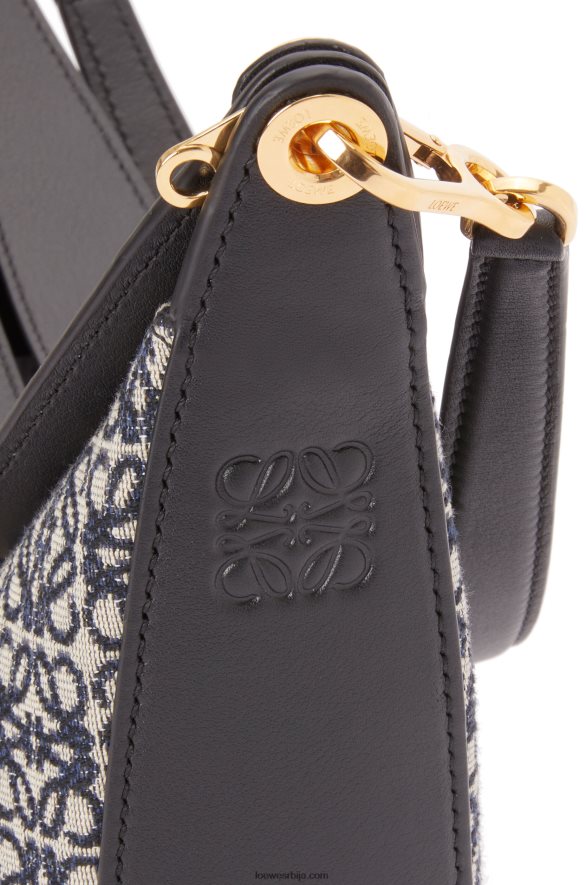 Loewe Жене луна торба од анаграм жакарда и класичне телеће коже морнарско/црна HJTY451