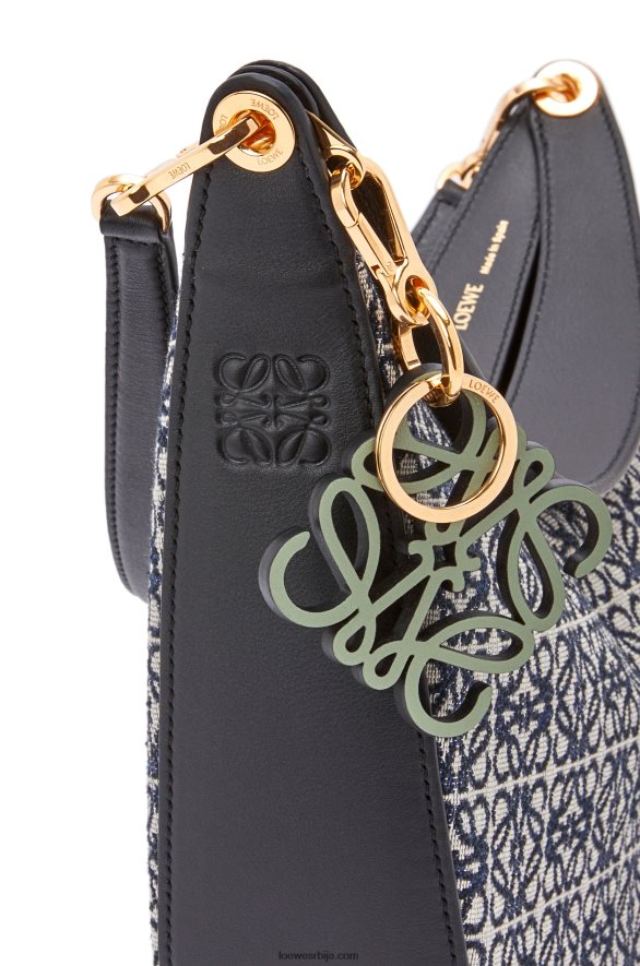 Loewe Жене луна торба од анаграм жакарда и класичне телеће коже морнарско/црна HJTY451
