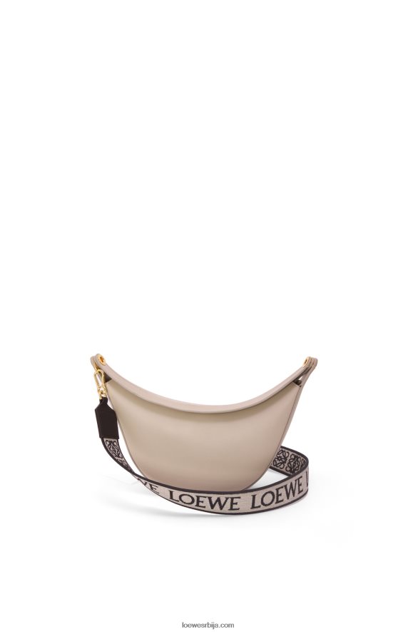 Loewe Жене мала луна торба од сатенске телеће коже и жакарда лагани зоб HJTY475