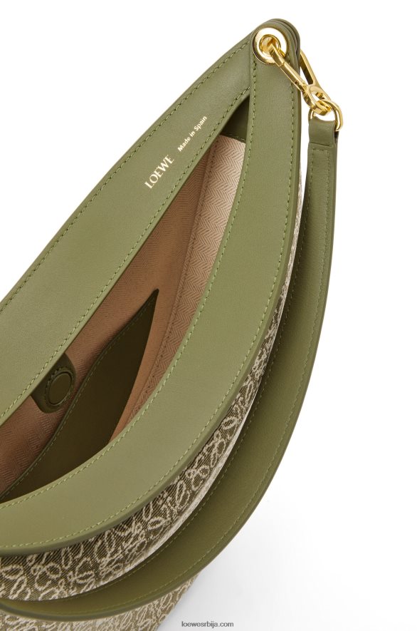 Loewe Жене луна торба од анаграм жакарда и класичне телеће коже зелено/авокадо зелено HJTY510