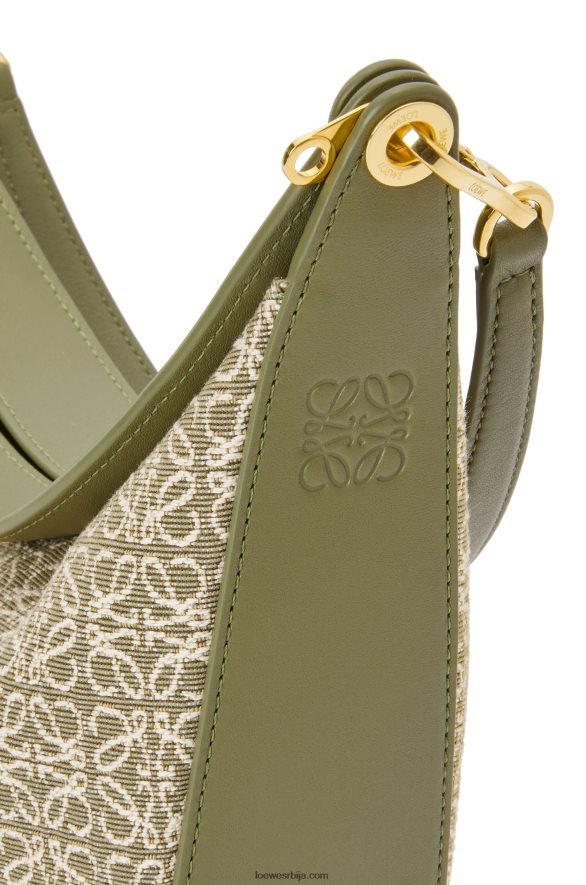 Loewe Жене луна торба од анаграм жакарда и класичне телеће коже зелено/авокадо зелено HJTY510