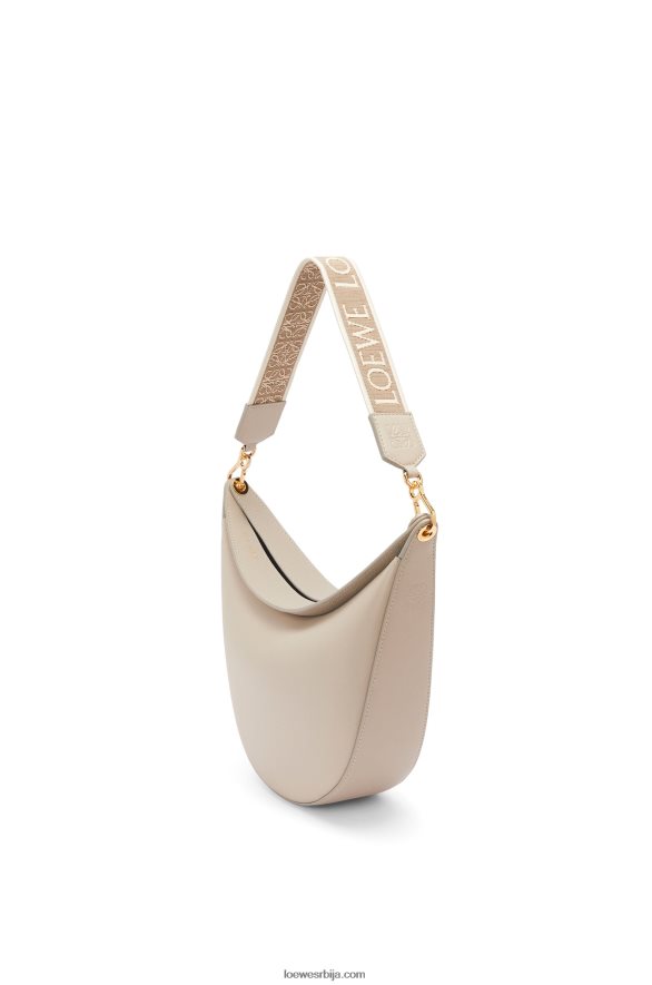 Loewe Жене луна торба од сатенске телеће коже и жакарда лагани зоб HJTY522