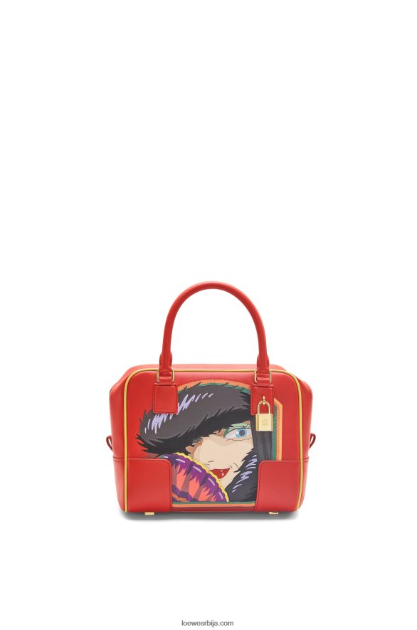 Loewe Жене витцх оф тхе васте Амазона 19 торба од напа телеће коже црвена HJTY193