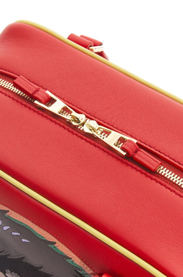 Loewe Жене витцх оф тхе васте Амазона 19 торба од напа телеће коже црвена HJTY193